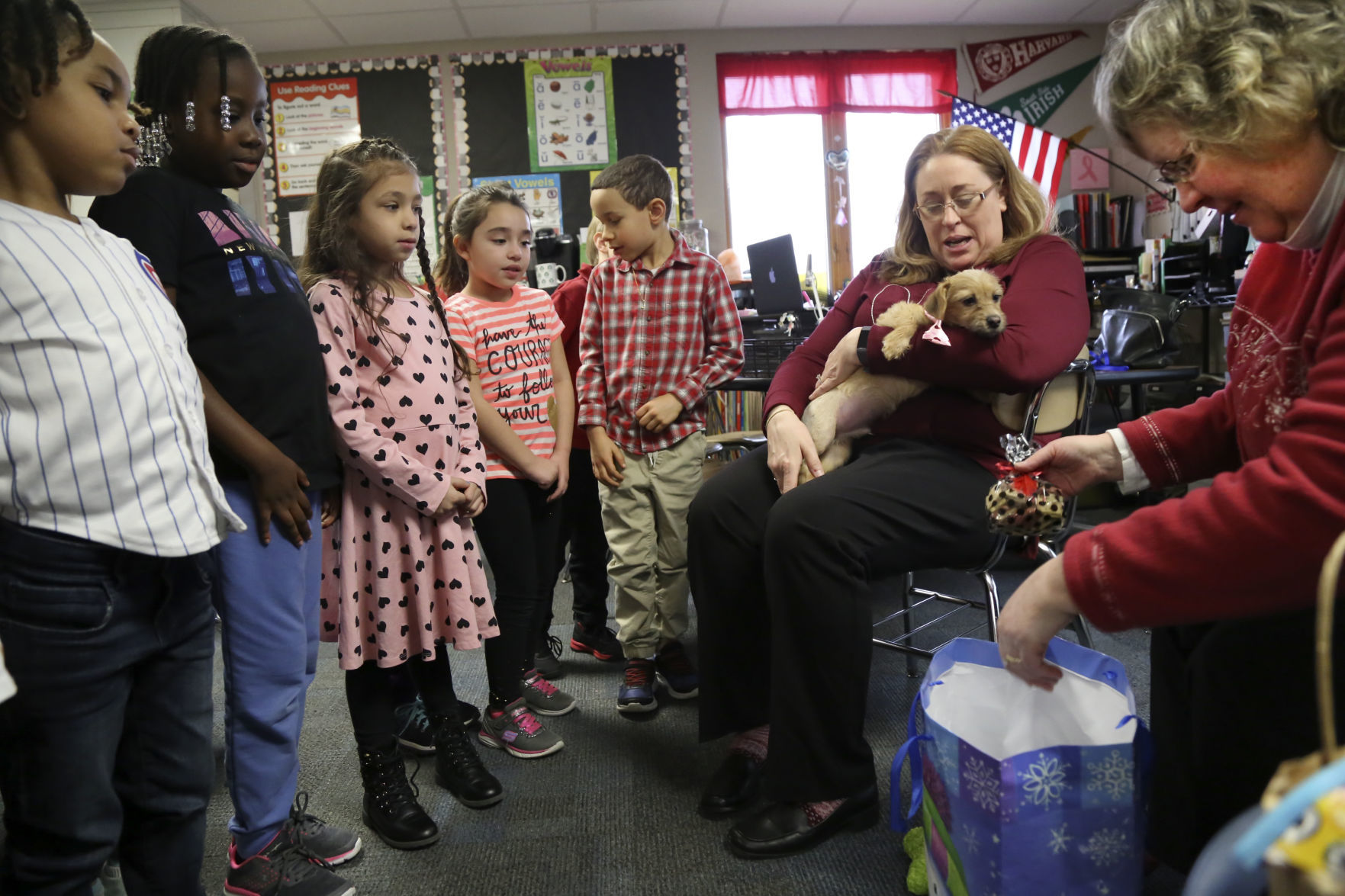 Louie the dog visit Southridge Elementary